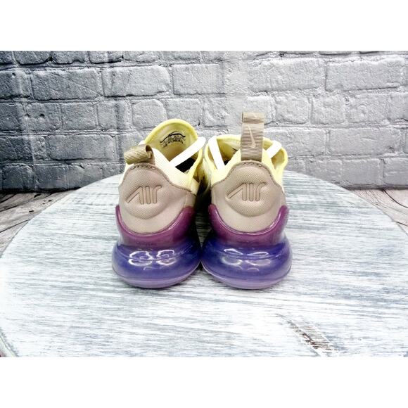 Nike Air Max 270 Sail Space Purple Women 6 Used No Box - Picture 5 of 10